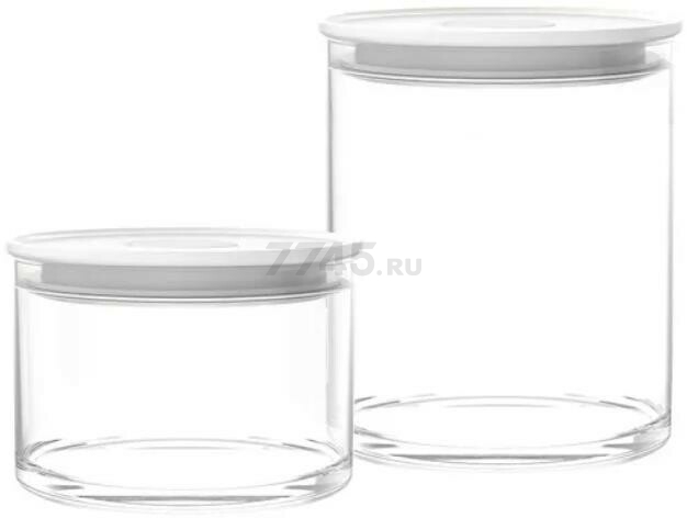 Набор банок для сыпучих продуктов OCEAN Norma Jar 2 штуки (Б0053293) - Фото 2